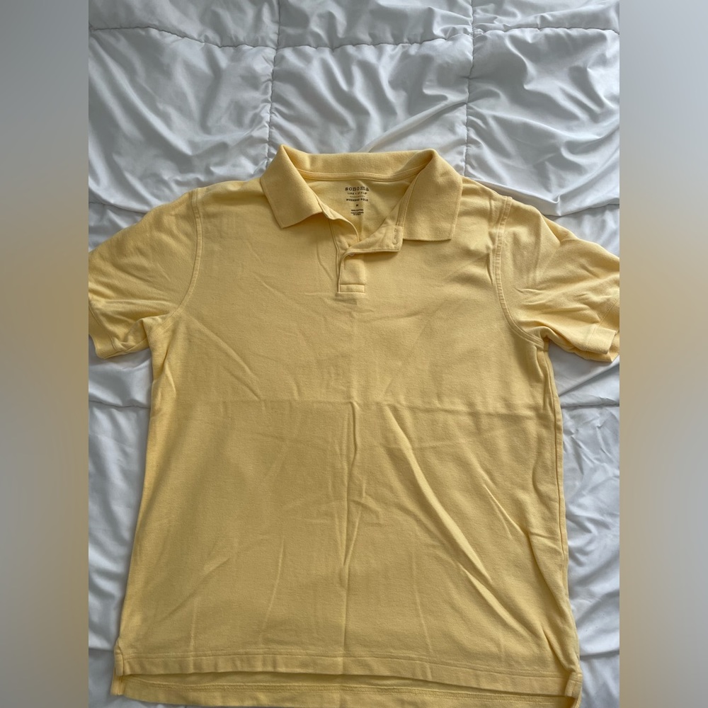 Sonoma Life Style Men Shirt Collared Weekend Polo  100% Cotton